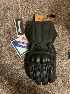 HIGHWAY 21 Deflector Motorcycle Gloves Black Leather Size XL
